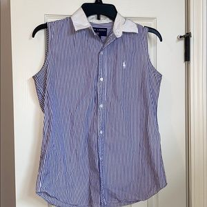 Polo Sport Striped Sleeveless Polo